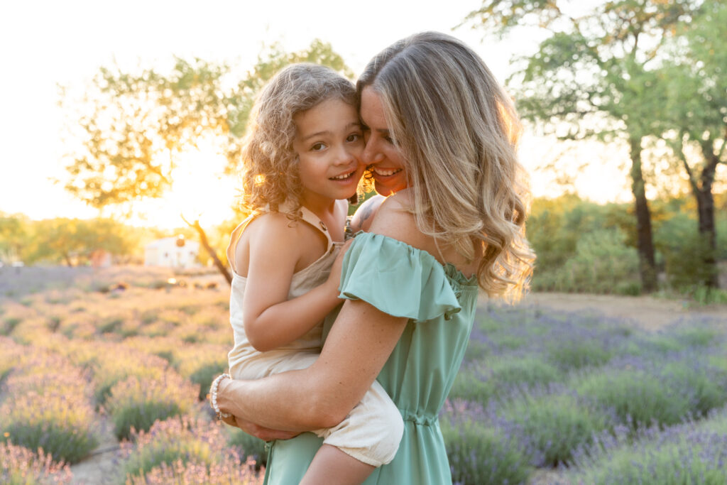 Mommy & Me photo shoot at Life Under the Oaks Lavender Farm in Oracle, AZ