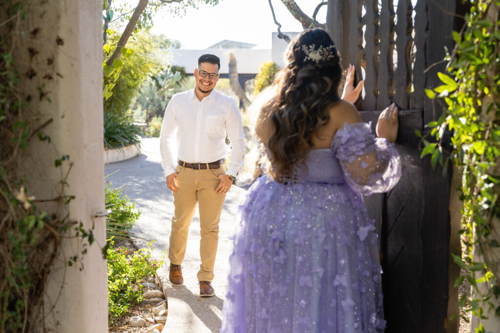 Fairytale couples session at Tohono Chul Gardens. Katie Gilbert Photography.