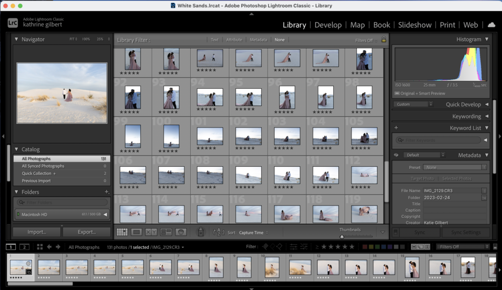 How I edit photo galleries | Katie Gilbert Photography